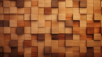 Modern Wooden Blocks Design with Varied Tones and Textures