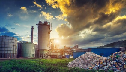 Production at the recycling facility.