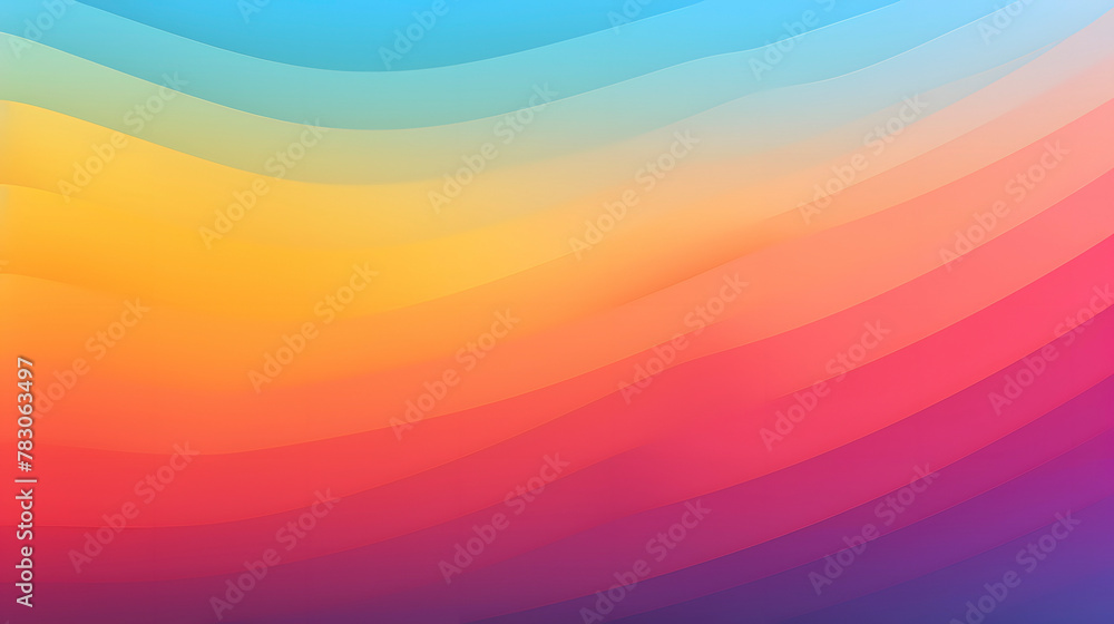 Wall mural digital technology rainbow color gradient curve abstract poster web page ppt background