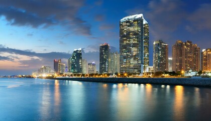 Obraz premium country marina at night,downtown, building, urban, buildings, architecture, 