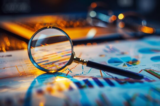 Deciphering Market Dynamics. A Magnified View Of Financial Trends And Patterns. Generative AI