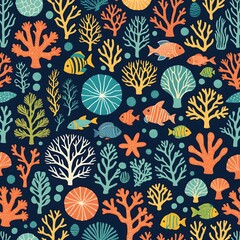 Boho seamless floral pattern