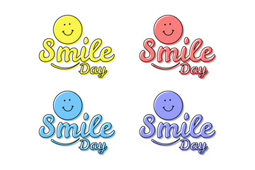 smile day sticker illustration