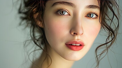 pure and simple beauty portrait barely there makeup studio lit with natural light