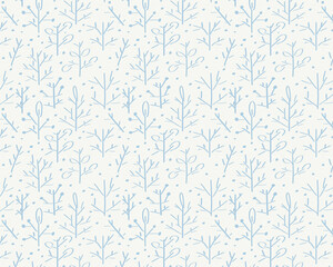 Winter floral in seamless pattern design