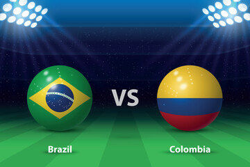 Brazil vs Colombia. America soccer tournament 2024 - 783072647