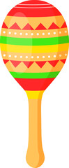 Vector illustration of Maraca on transparent background