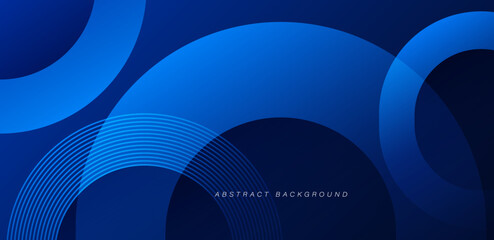 Abstract blue gradient circle shape background. Dynamic shapes composition. Minimal geometric. Modern graphic design element. Futuristic concept. Vector illustration