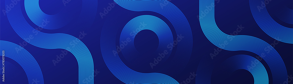 Poster blue abstract background. geometric lines pattern. modern shiny blue gradient lines. futuristic tech