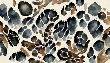 Cute creative spotted watercolor background, fashionable leopard pattern. Stylized spotted texture