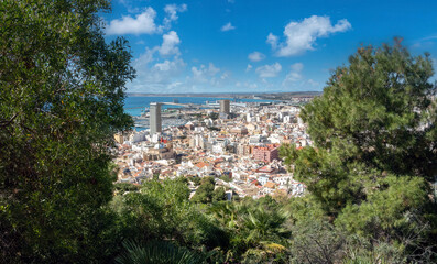 View of the city center of Alicante, Valencia region, Spain