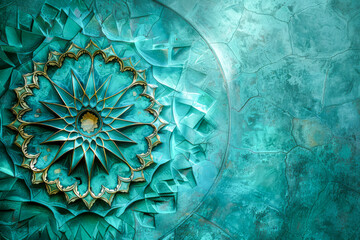 Turquoise Tranquility: Islamic Minimalism in Rich Aesthetics