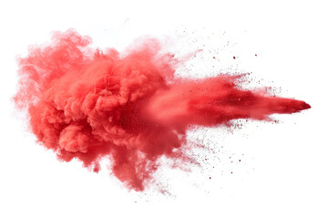 burst of color and energy stunning dust bomb on a white background. - obrazy, fototapety, plakaty