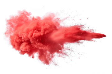 burst of color and energy stunning dust bomb on a white background.