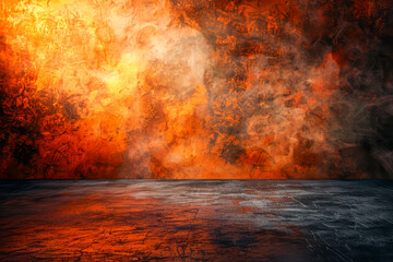 Fototapeta na wymiar Vibrant Orange Photo Studio Backgrounds: Creative Content for Image Banks