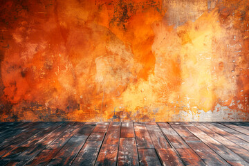 Vibrant Orange Photo Studio Backgrounds: Creative Content for Image Banks