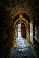 Fototapeta premium Maiden's Tower is a 12th-century monument in the Old City, Baku, Azerbaijan, October 2023 