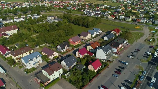 Landscape Street Debogorska Shops Rumia Sklepy Aerial View Poland