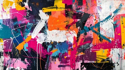 Captivating Abstract Painting Depicting the Emotional Journey of Divorce Through Vibrant Colors and Expressive Brushstrokes