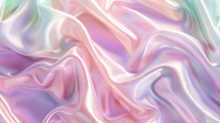 Fototapeta premium .Elegant pastel satin texture creates a serene visual experience with flowy fabric