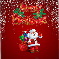 christmas card with santa claus