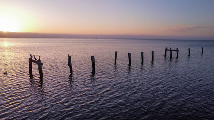 Beach in Victoria, Melbourne at sunset