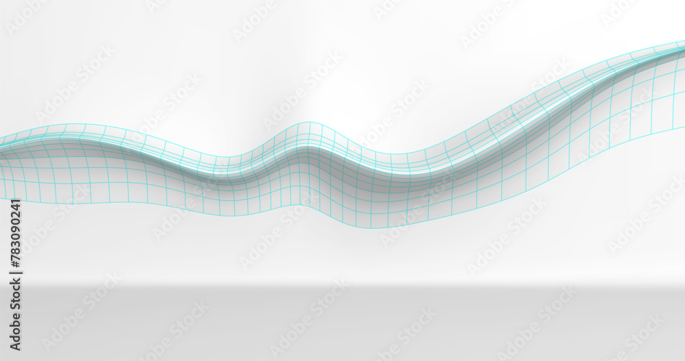 Poster abstract vector image of a curved line in light gray color.