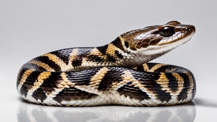 Fototapeta premium Portrait of a royal python (Reticulated rat snake)
