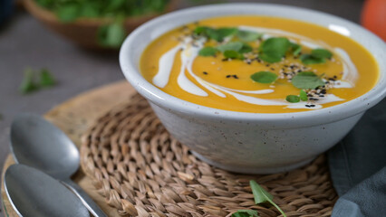 Creamy pumpkin soup
