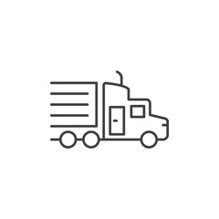 Truck icon in flat style. Freight vector illustration on isolated background. Delivery sign business concept.