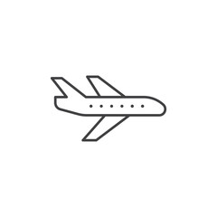 Airplane icon in flat style. Plane vector illustration on isolated background. Transport sign business concept.