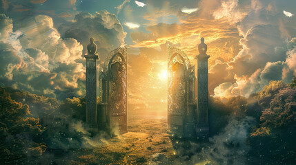 Gates of heaven - obrazy, fototapety, plakaty