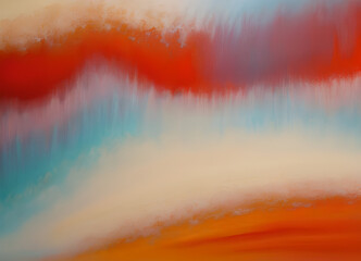 Bright colorful waves pastel watercolor Colored splashes on paper.Generative AI	