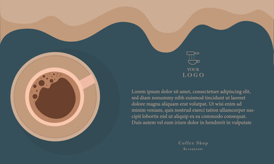 Web banner. Hand drawn illustration of Coffee. - 783093632