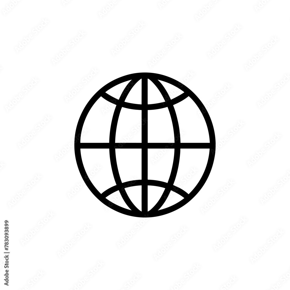Poster globe earth planet. global world. global earth map flat vector icon. simple solid symbol isolated on