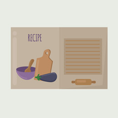 Recipe card icon clipart isolated vector illustration