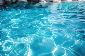 Blue water with ripples and reflections background  professional photography