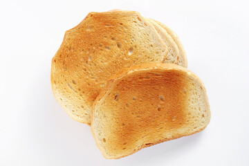 Pieces of toasted bread