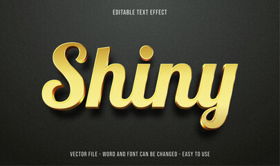 Shiny gold editable text effect, luxurious mock up