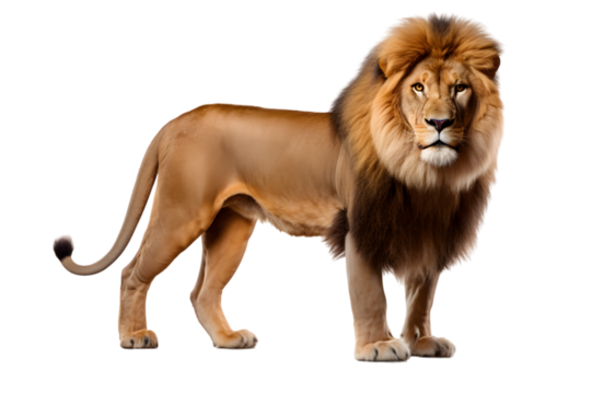 Lion isolated on transparent background