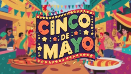 Cinco de mayo isolated on background, Generative ai.