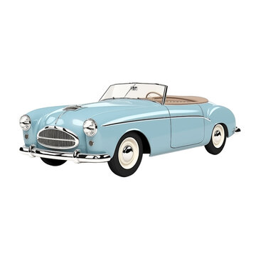 recommend clip art: Vintage sport convertible car cutout isolated on transparent background