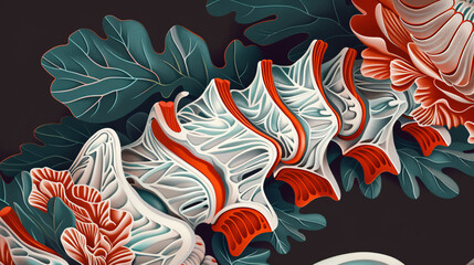 Obraz premium A colorful painting of human spine