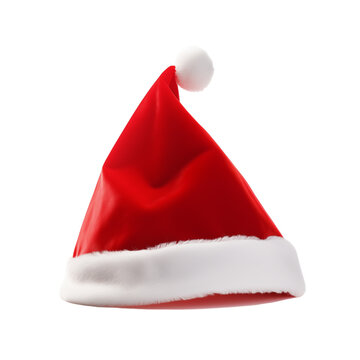 Santa hat cutout isolated on transparent background