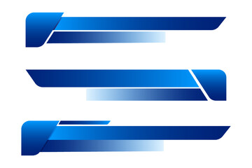 Fototapeta premium Set of news bars with copy space. Banners for broadcasting with negative space to insert text. Television video template. Vector illustration. Concept of social media, information. Copy space.