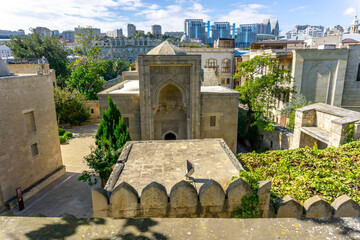 Fototapeta na wymiar The Palace of the Shirvanshahs in Baku, Azerbaijan, is a 15th-century palace built by the Shirvanshahs and described by UNESCO as 