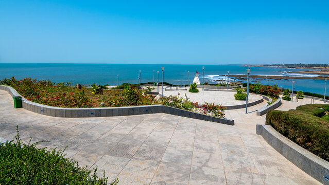 Chakratirth Beach near INS Khukri Memorial is the memorial site of an Indian Naval Ship located on a hillock in Diu, Gujrat, India