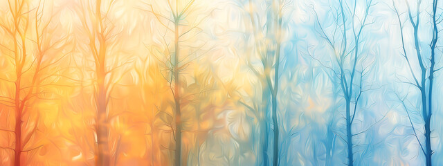 abstract natural background with autumn and spring colors. Seasonal Changes in nature