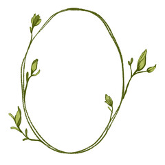 Foliage Frame 手描きのナチュラルフレーム