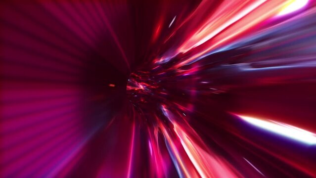 Abstract loop red digital hyperspace grunge tunnel wormhole background. Space travel through a worm hole time tunnel. 4K 3D Seamless loop. Infinite cyber technology vortex spiral flows VJ Loop animati
